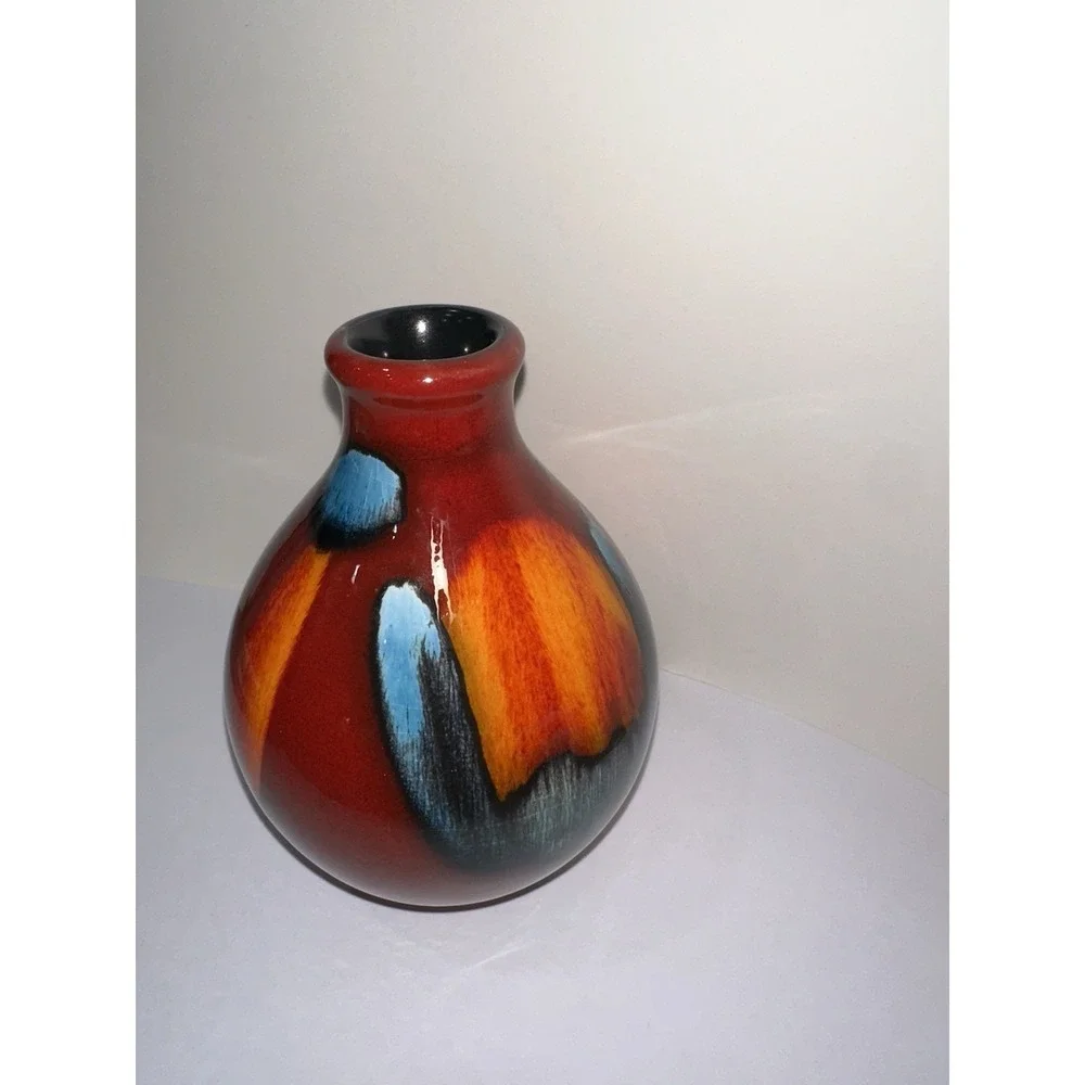 Poole Pottery Volcano Living Glaze Squat Bud Vase 5